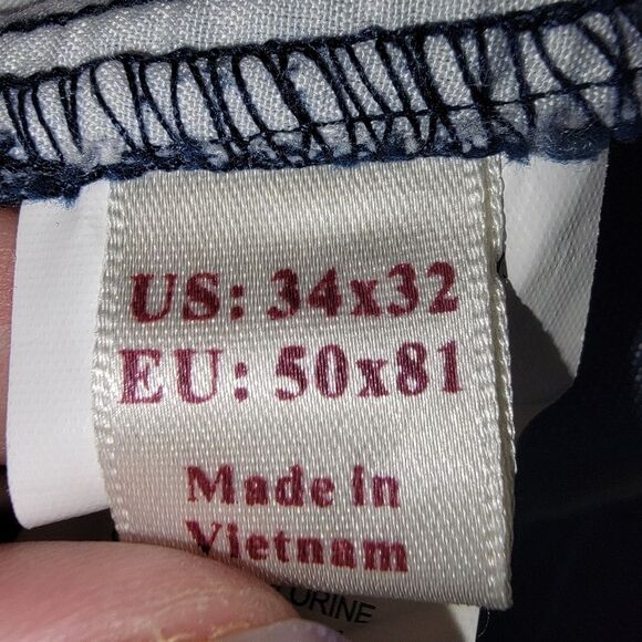 The Orginial Penguin by Munsing wear chambray straight-leg pants 34x 32 - Picture 9 of 9